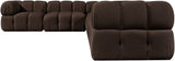 Orin - L-Shaped Velvet 6 Piece Modular Sectional