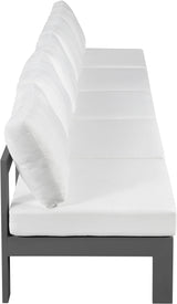 Nizuc - Outdoor Patio 5 Seat Modular Armless Sofa With Gray Frame