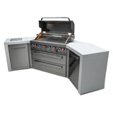 Mont Alpi Deluxe Series 8 Ft U-Shaped Propane Outdoor Kitchen Island w/ Side Burner - MAi805-D45