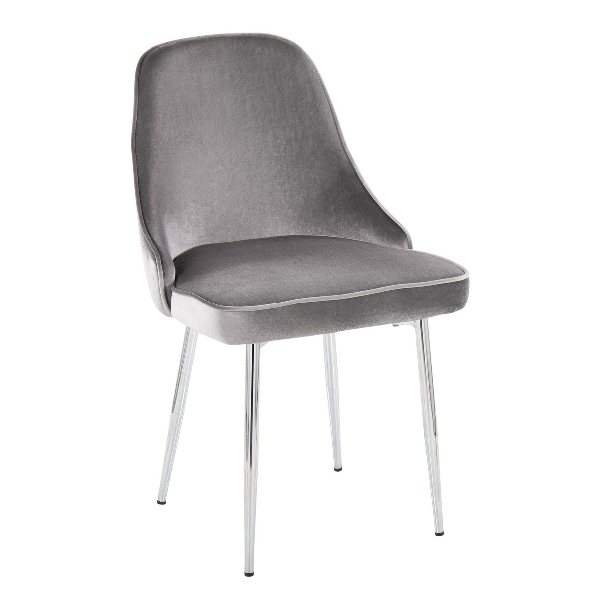 Marcel - Contemporary Dining Chair (Set of 2) - Chrome Frame