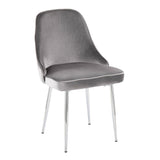 Marcel - Contemporary Dining Chair (Set of 2) - Chrome Frame