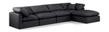 Indulge - Faux Leather 5 Piece Modular Sectional With Chaise