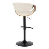 Curvo - Adjustable Barstool (Set of 2) - Black Base