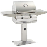 Fire Magic Choice C430S 24-Inch Natural Gas Grill With Analog Thermometer On Patio Post - C430S-RT1N-P6