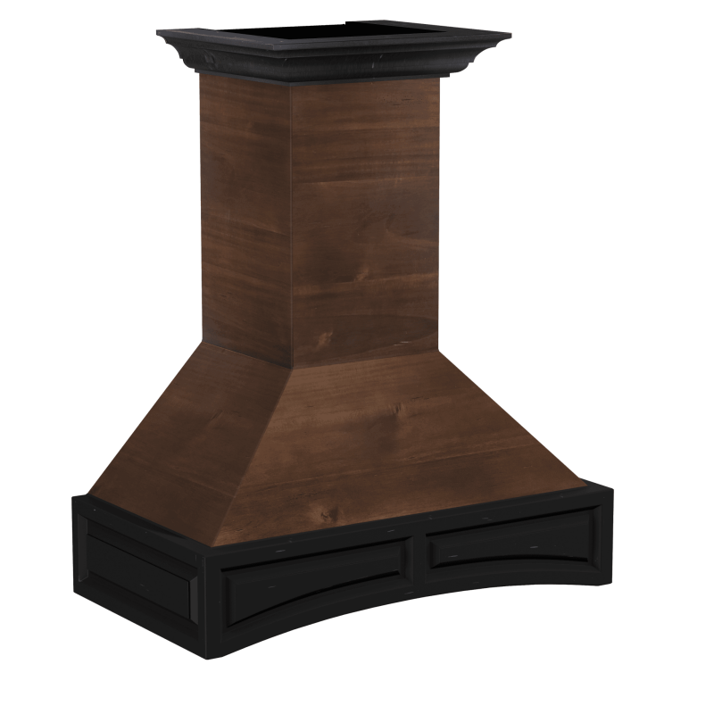 Wooden Wall Mount Range Hood - Includes Dual Remote Motor (321AR-RD) - 42 Inch / 700 - (321ARRD42) -