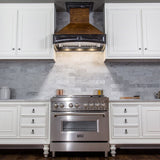 Wooden Wall Mount Range Hood - Includes Dual Remote Motor (321AR-RD) - 42 Inch / 700 - (321ARRD42) -