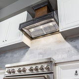 Wooden Wall Mount Range Hood - Includes Dual Remote Motor (321AR-RD) - 42 Inch / 700 - (321ARRD42) -