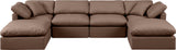 Indulge - Faux Leather 6 Piece Modular Double Chaise Sectional