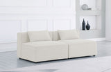 Cube - Linen Modular 2 Seat Armless Sofa