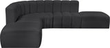 Arc - Faux Leather 6 Piece Corner Modular Sofa