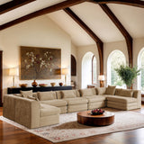 Stellar - 7 Piece Chenille Fabric Upholstered Modular Sectional