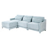 Stylish Sofa With Ottoman And Lumbar Pillows, Ergonomic Design