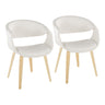 Curvo - Upholstered Chair (Set of 2) - Natural Wood Legs