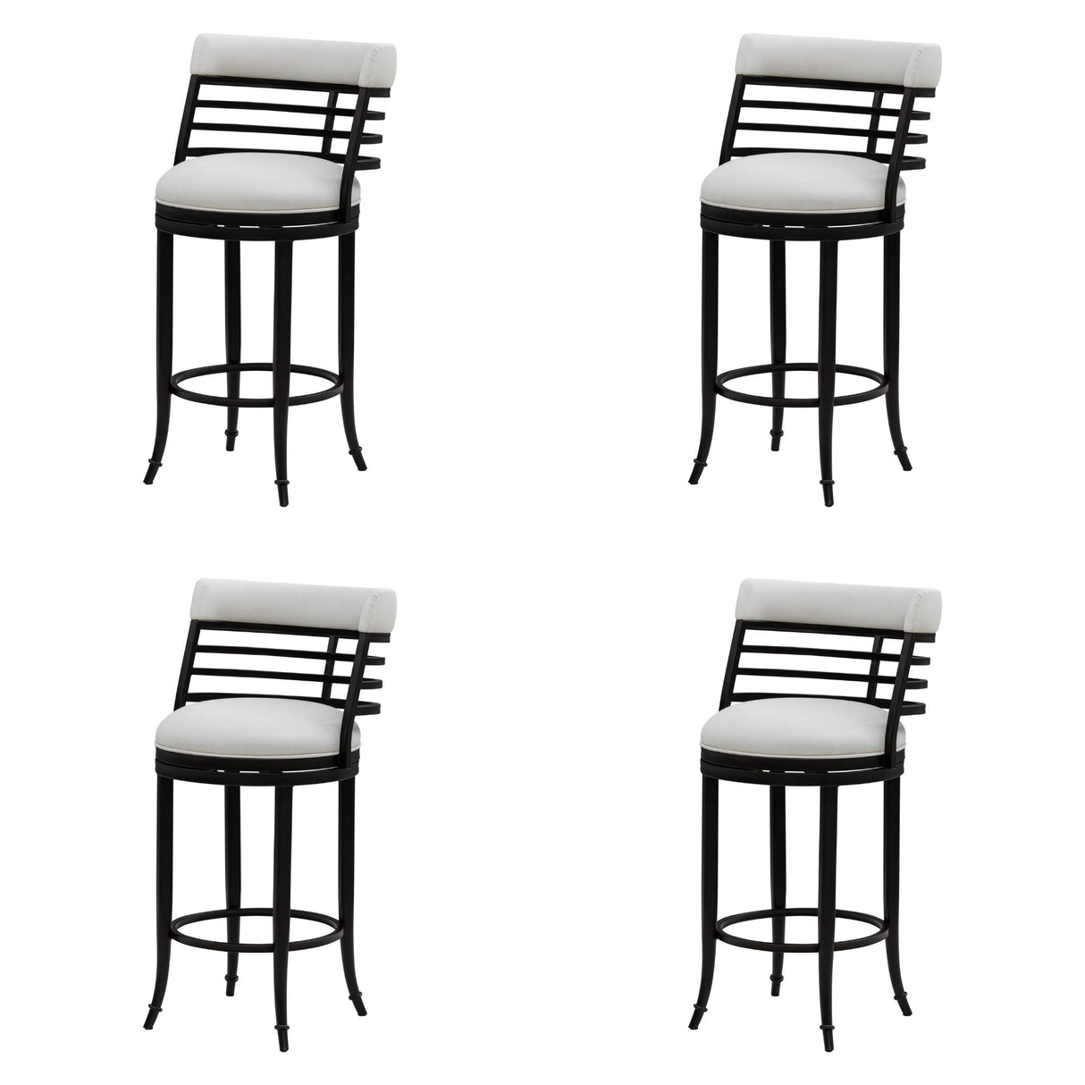 Telia - Upholstered Swivel Bar Height Barstool