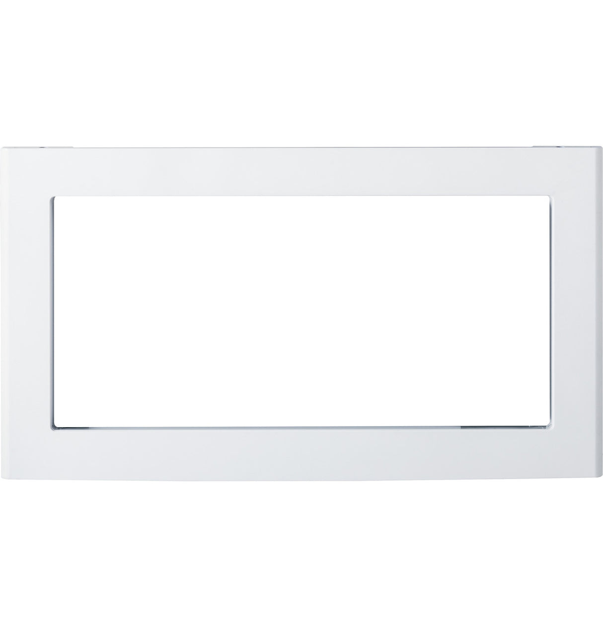 GE JX830DFWW 30 Inch Deluxe Built-In Microwave Trim Kit White front view