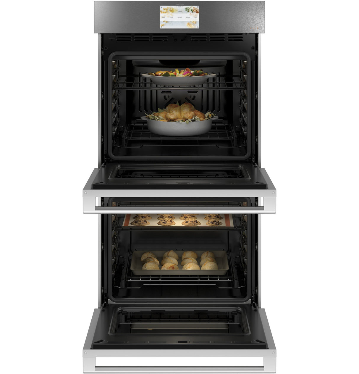 Café CKD70DM2NS5 double wall oven control display