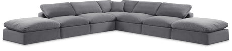 Comfy - 7 Piece Velvet Modular Corner Sectional