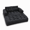 2 Seater Modular Corduroy Sofa With Chaise Lounge For Living Room