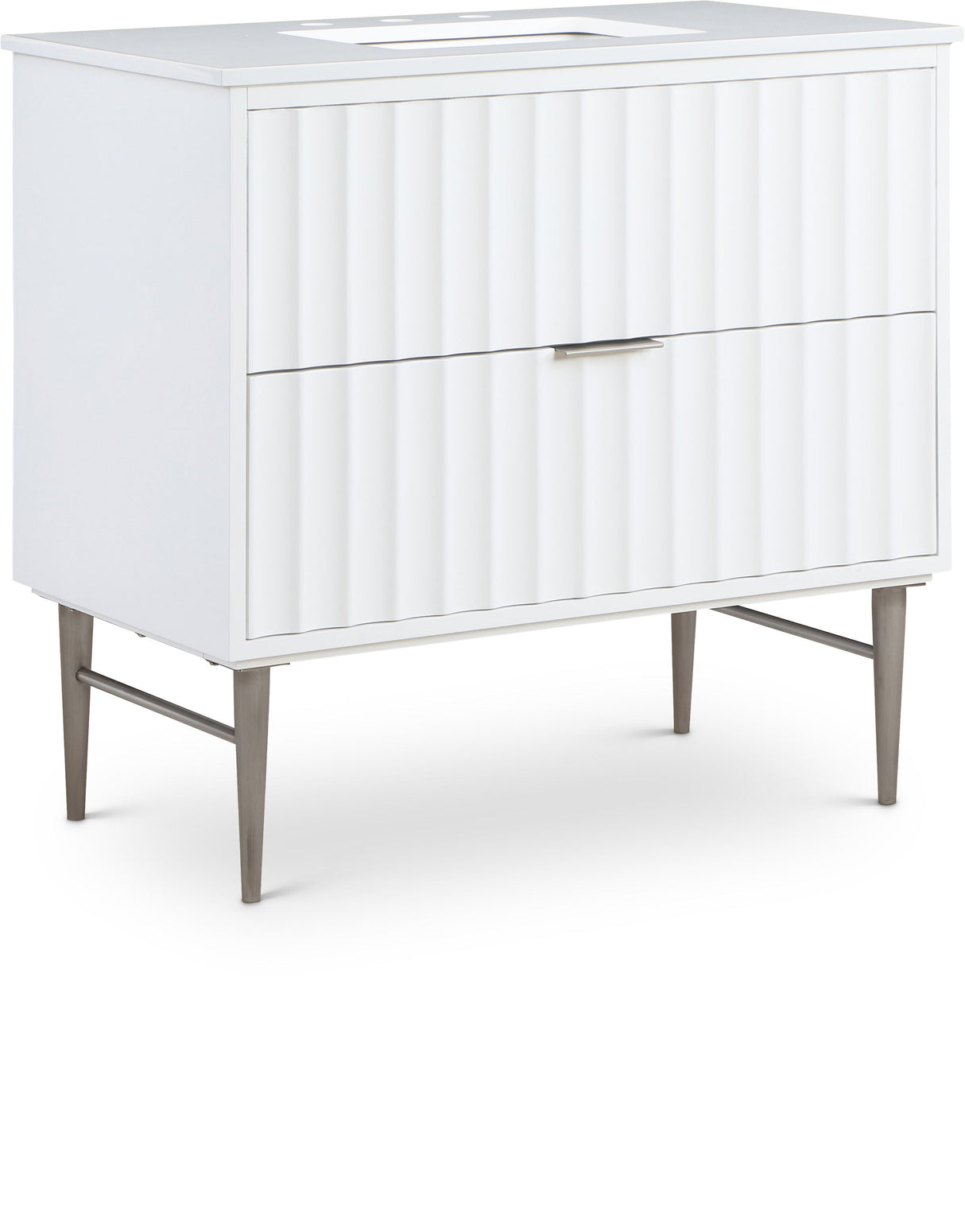 Modernist - Bathroom Vanity With Chrome Legs