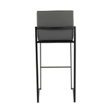Fuji - High Back Barstool - Black Steel Legs