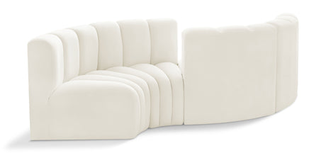 Arc - Velvet 4 Piece Curved Modular Sofa