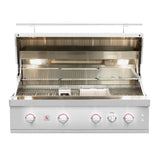 Summerset Quest 42-in 3 Burner Built-In Natural Gas Grill w/ Rear Infrared Burner, Rotisserie Kit, & Drop-In Griddle Plate - QST42-NG