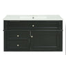 Modern Wall Mounted Floating Cabinet With Double Drawer And Sink
