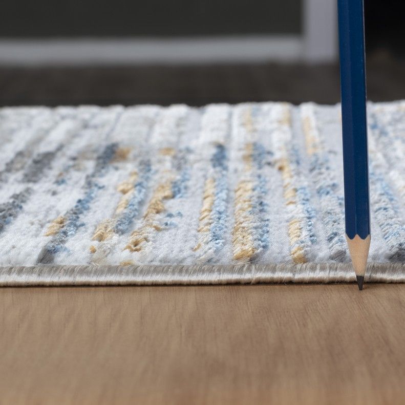 Nova - 5'3" X 7' Area Rug - Multi, Light Gray