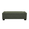 Textured Fabric Ottoman Bench With Hinged Lid