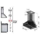 36" Ducted Wooden Wall Mount Range Hood and Hamilton - 36 inch - (329AH36) -