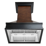 30" Ducted Wooden Wall Mount Range Hood with Dual Remote Blower and Hamilton - (329AHRD30) -