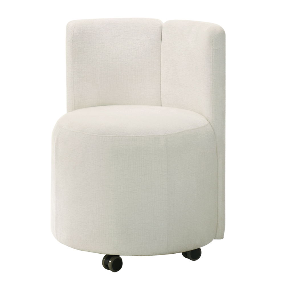 Blayde - Side Chair With Swivel Set of 2) - White Chenille Fabric