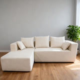 Modular Corner Sofa With Soft Linen Fabric