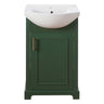 20" Bathroom Vanity With Bulged Sink, Freestanding Single Vanity Set, Soft Close Door