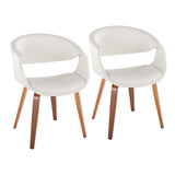 Curvo - Upholstered Chair (Set of 2) - Walnut Wood Legs