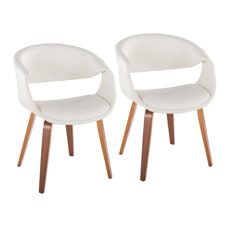 Curvo - Upholstered Chair (Set of 2) - Walnut Wood Legs