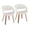 Curvo - Upholstered Chair (Set of 2) - Walnut Wood Legs