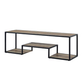 Idella - TV Stand - Rustic Oak & Black