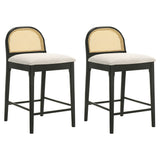 Lucio - Modern Farmhouse Wood Counter Height Kitchen Bar Stool