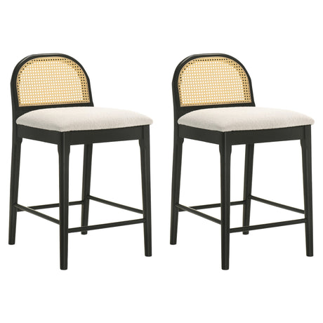 Lucio - Modern Farmhouse Wood Counter Height Kitchen Bar Stool