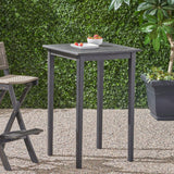 Outdoor Minimalist Acacia Wood Square Bar Table
