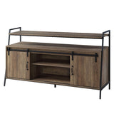 Rashawn - TV Stand - Rustic Oak & Black
