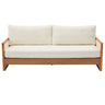 Modern 3 Seater Sofa With Wood Armrests