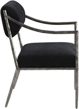 Bastille - Upholstered Dining Arm Chair (Set of 2) - Silver Frame