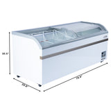 78 Inch Manual Defrost Island Chest Freezer in White, 19 cu. ft. (KM-ISCF-78MD)