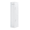 Tall Freestanding Bathroom Storage Cabinet With Adjustable Shelves And Side Hooks