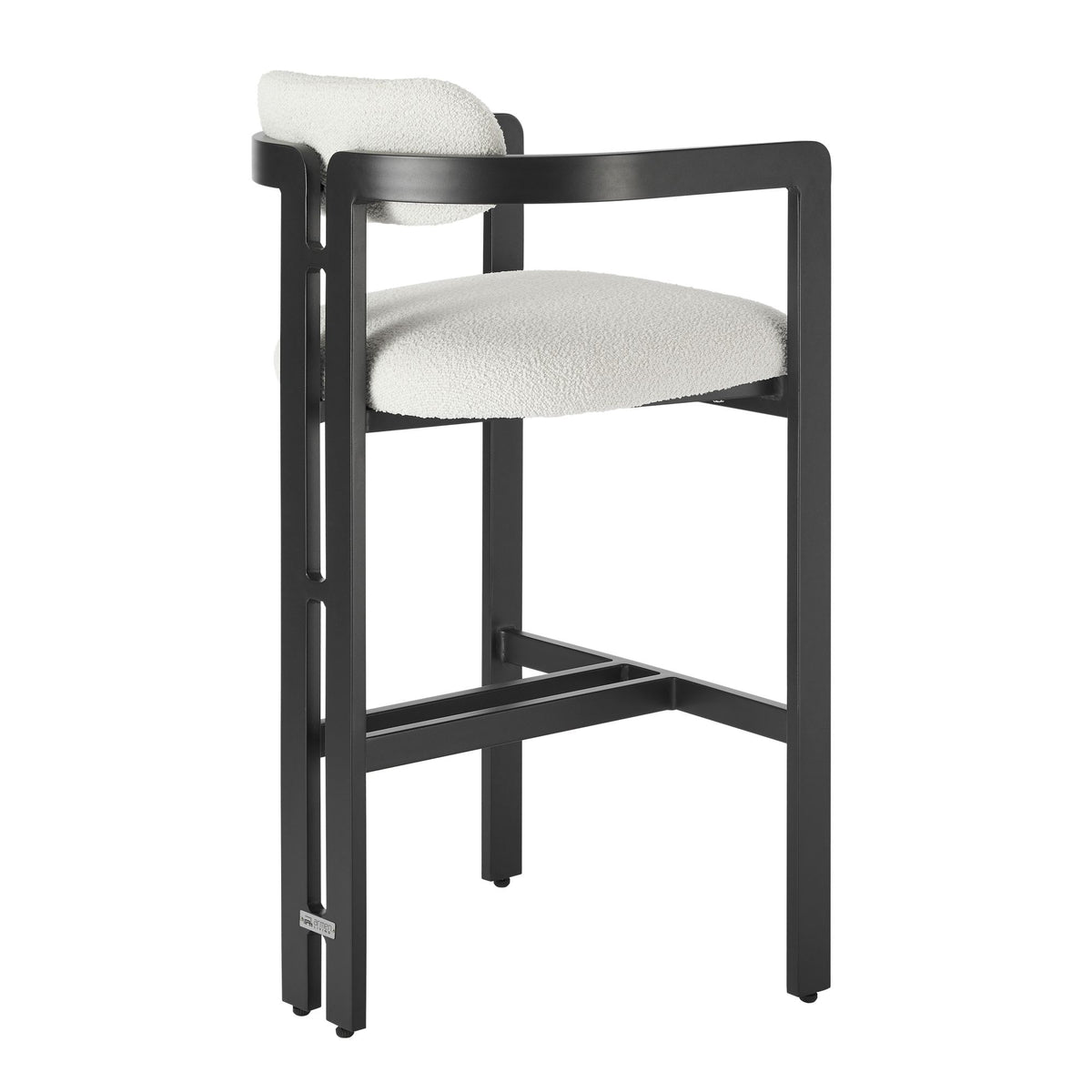 Jazmin - 3-Piece Outdoor Bar Height Bistro Dining Set - White / Black