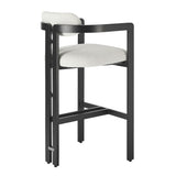 Jazmin - 3-Piece Outdoor Bar Height Bistro Dining Set - White / Black