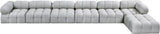 Ames - 7 Piece Boucle Fabric Modular L-Shaped Sectional