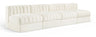 Rummi - Armless Velvet Performance Fabric Upholstered 4 Piece Modular Sofa